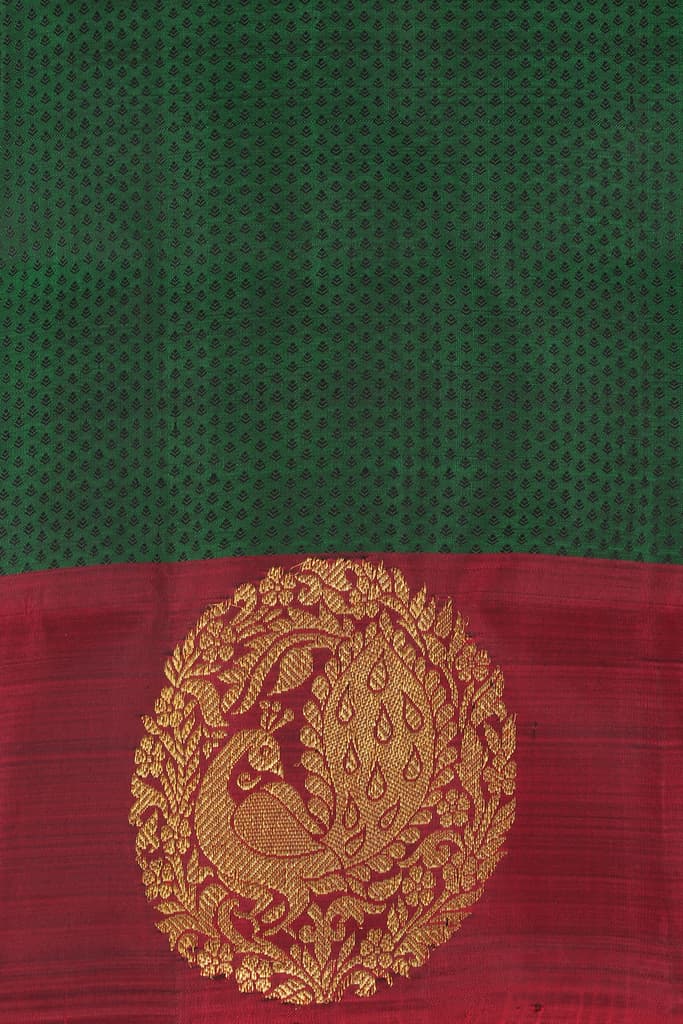 A Green Kanchipuram Silk Saree