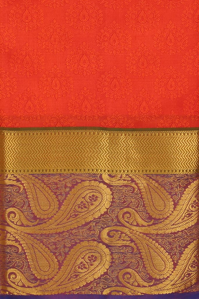 A Fashionable Self-Embossed Kanchipuram Saree